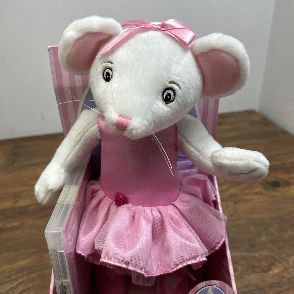 Angelina Ballerina Learn To Dance Angelina Plush Poseable w/DVD 2005 HTF